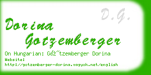 dorina gotzemberger business card